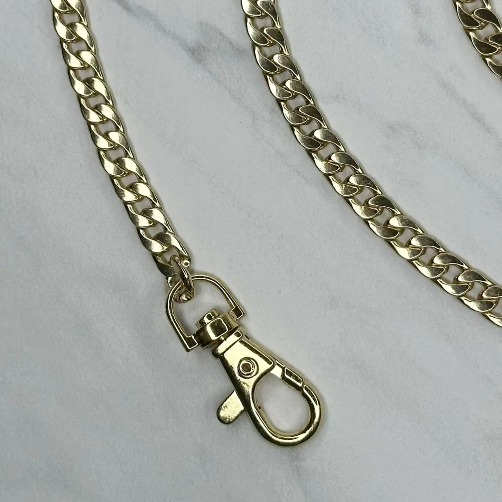 Gold Tone Skinny Flat Chain Link Purse Handbag Replacement Strap 46